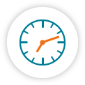 Uhr, Flexible Arbeitszeiten bei Six Icon