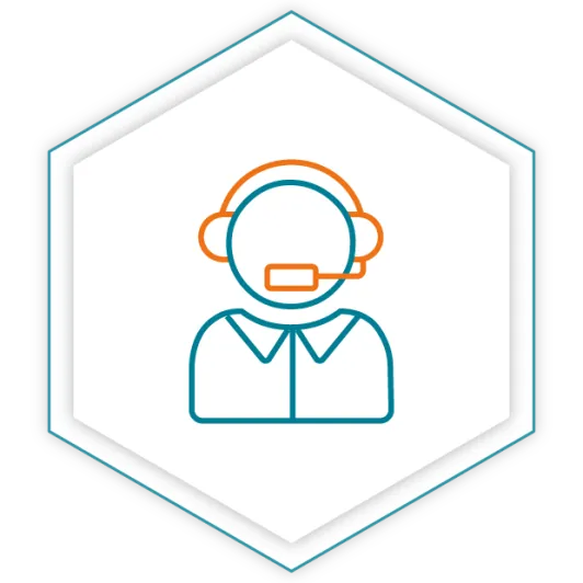 Icon mit einer Person mit einem Headset 